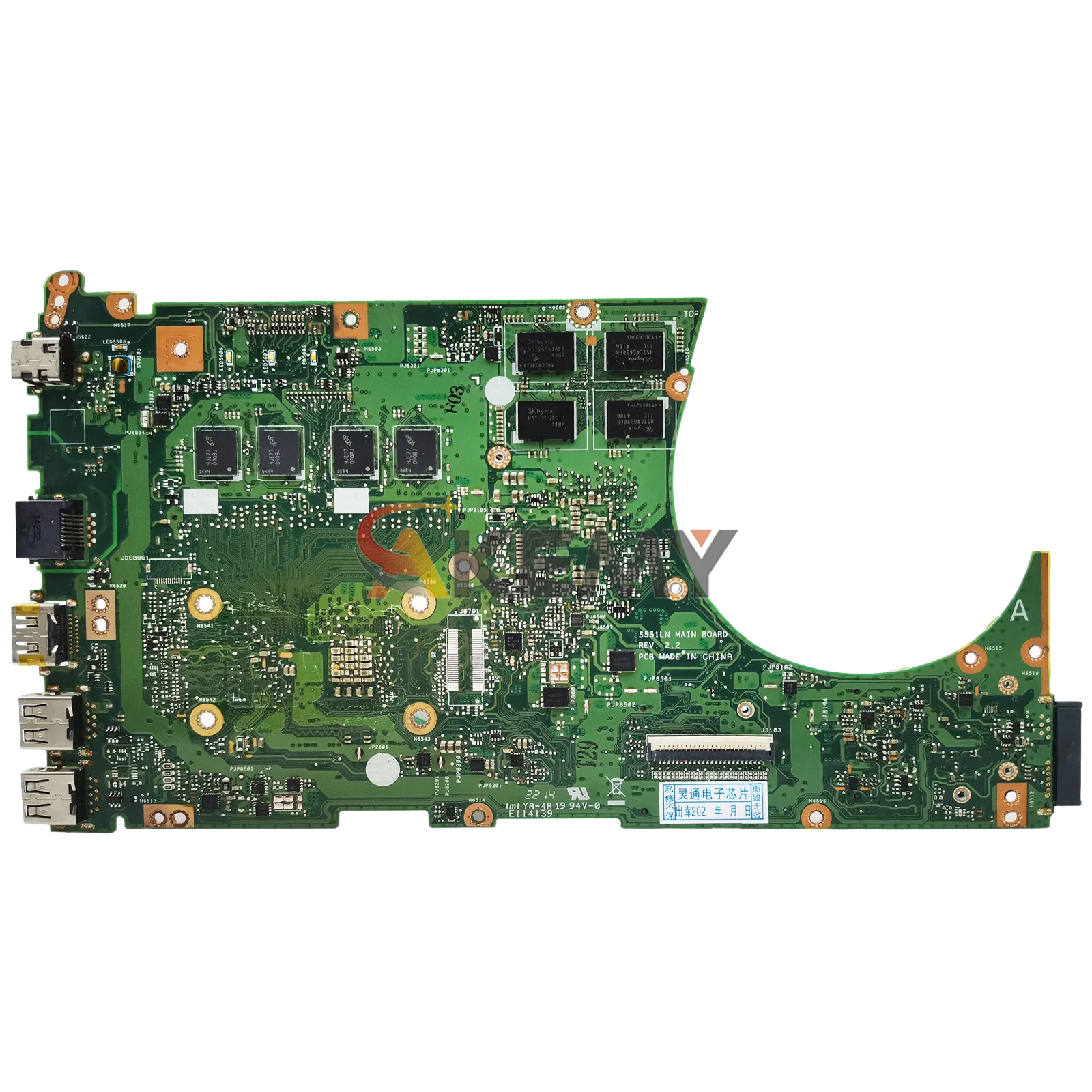 Placa base para ordenador portátil S551LN para ASUS VivoBook S551LN R553L S551LA S551LB S551L placa base para portátil con CPU I3 I5 I7 100% pruebas OK