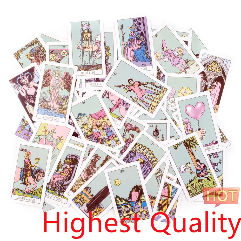 12X7cm Psychic Pastel Rider Tarot Cards Playing  Decks Board Game  Sorcery  Tarot Cards Oracle Cards