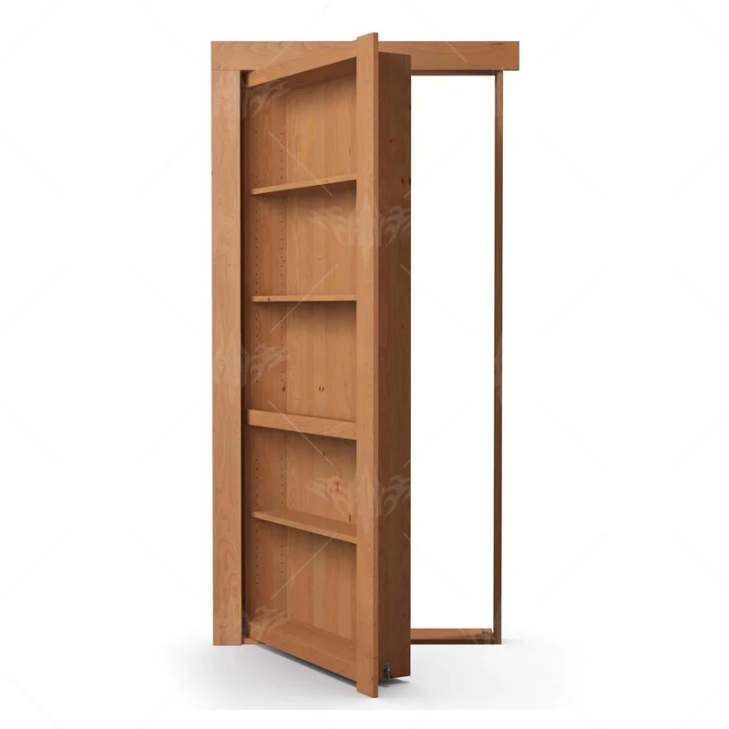 Premium-Hängekorb aus Holz für den Innenbereich, Wand- und Speisekammer-Aufbewahrungsregal, Bücherregal mit versteckter Bücherregaltür