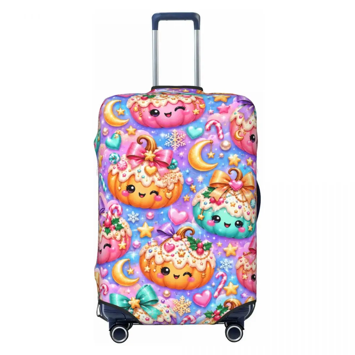 Halloween Cute Pumpkin Suitcase Cover Business Vacation Fun Luggage Accesories Protector