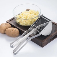 Kitchen Tool Stainless Steel Potato Ricer Silver Hand Press Potato Masher Potato Crusher Manual Juicer Lemon