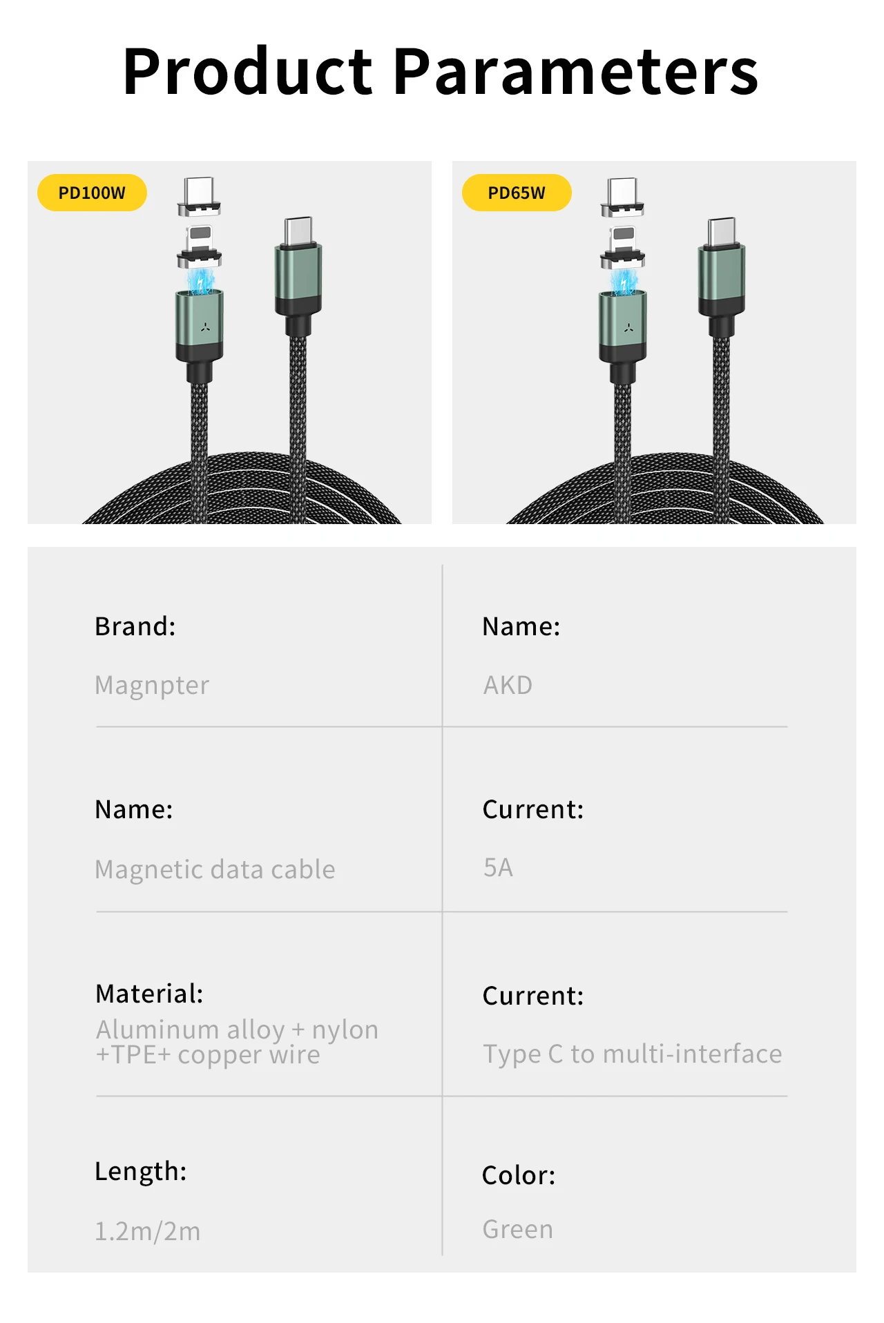 Magnetic USB Type C Cable replaceable Fast Charger Micro USB C Cable USB Type C Cable For iPhone 17 16 15 Samsung phone charger
