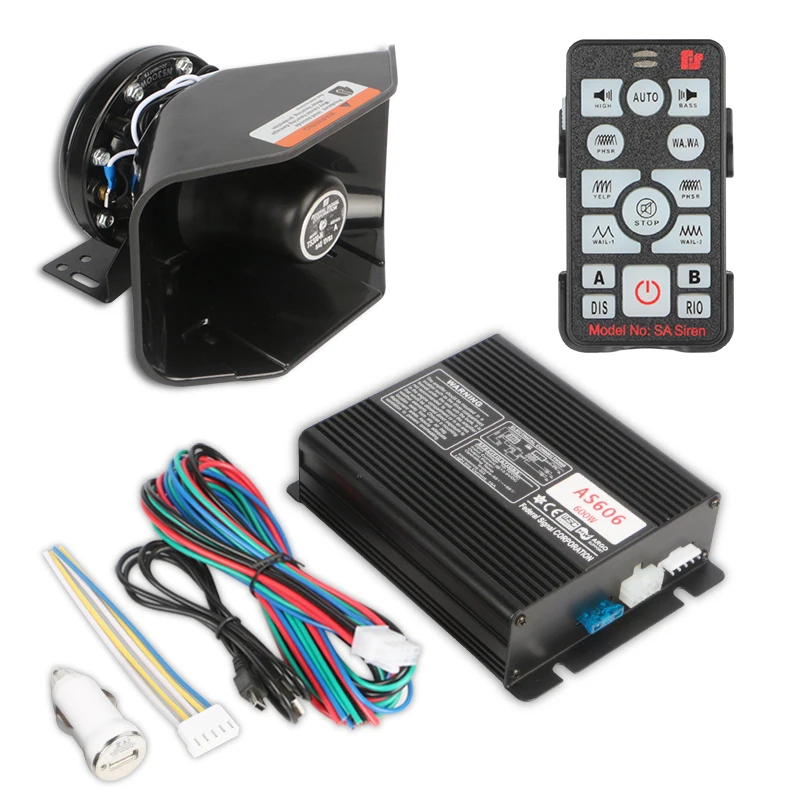 

Automotive engineering vehicle alarm car mounted loudspeaker whistle horn wireless multi tone remote control rescue 12v