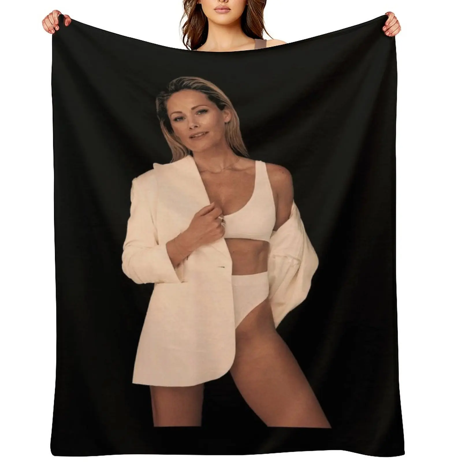 Helene Fischer - Manta decorativa con estampado de blazer sexy, manta a cuadros para sofá cama, mantas grandes