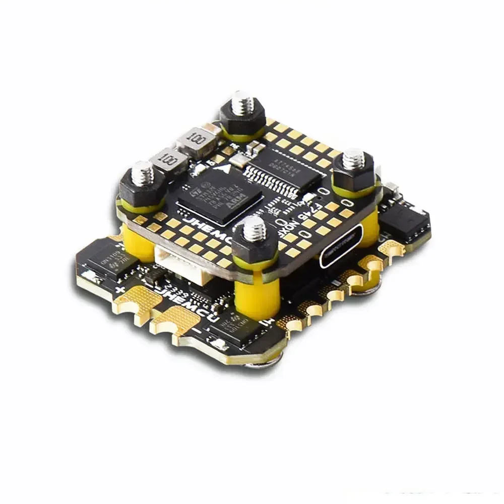 JHEMCU F745 Flight Controller 60A AM32 4in1 ESC Stack/Flytower with ICM42688P 3-6S for FPV Freestyle Racing Drone Quadcopter