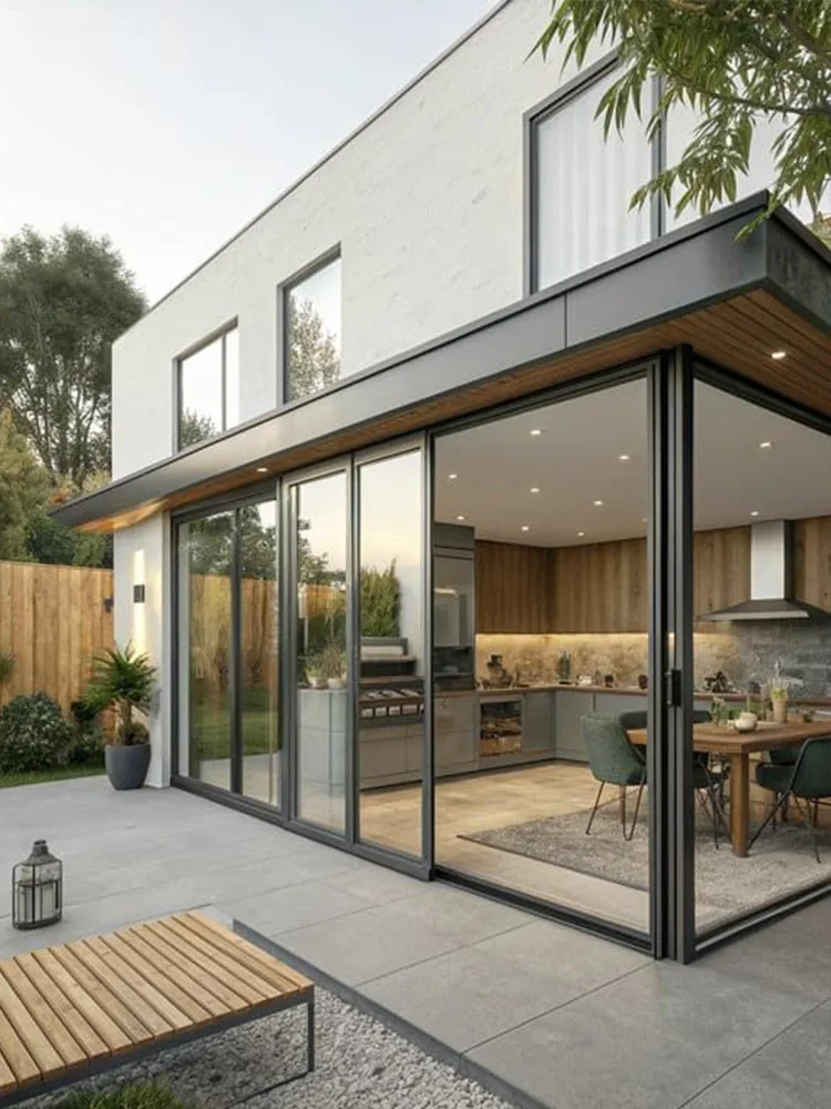 

Sixinalu Sliding Doors Hurricane Resistant Door Exterior Interior Front Door Thermal Break Aluminum Double Glaszed Panel Custom