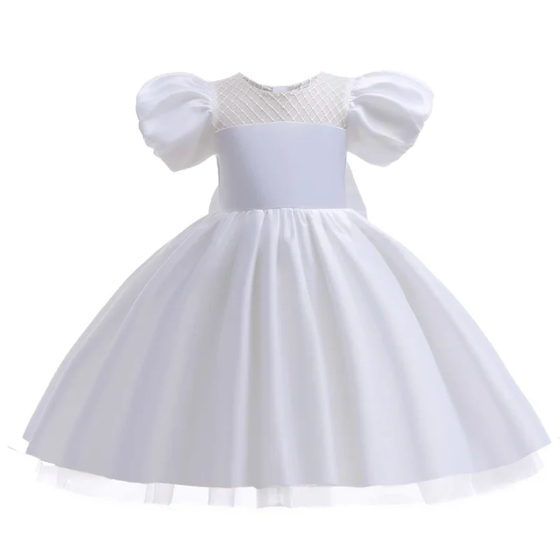 Kids Christmas party dress for girls Children costume puff sleeve birthday wedding prom gown girl formal bridesmaid dresses