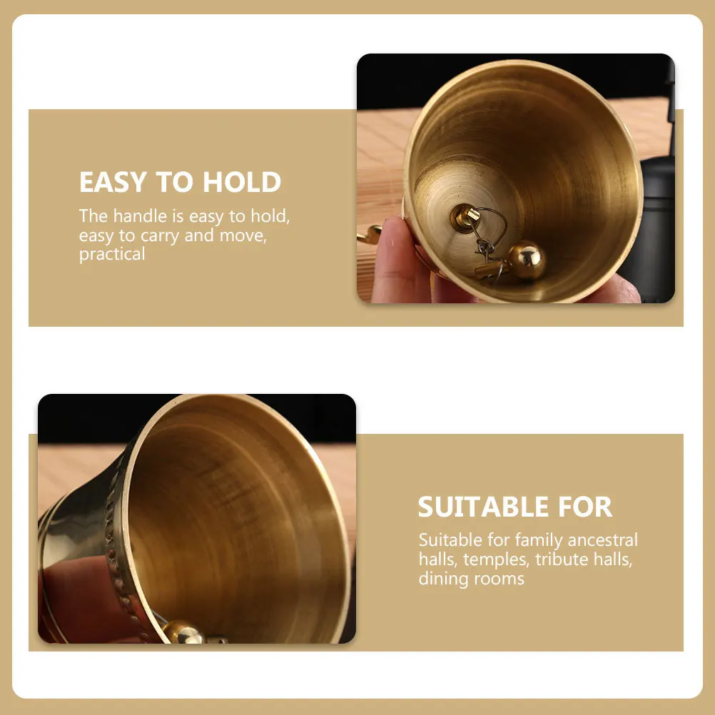 Hand Shaking Bell Copper Buddhist Handbell for Meditation Temple Home Decor Creative Copper Bell Ornament Buddha Ceremony