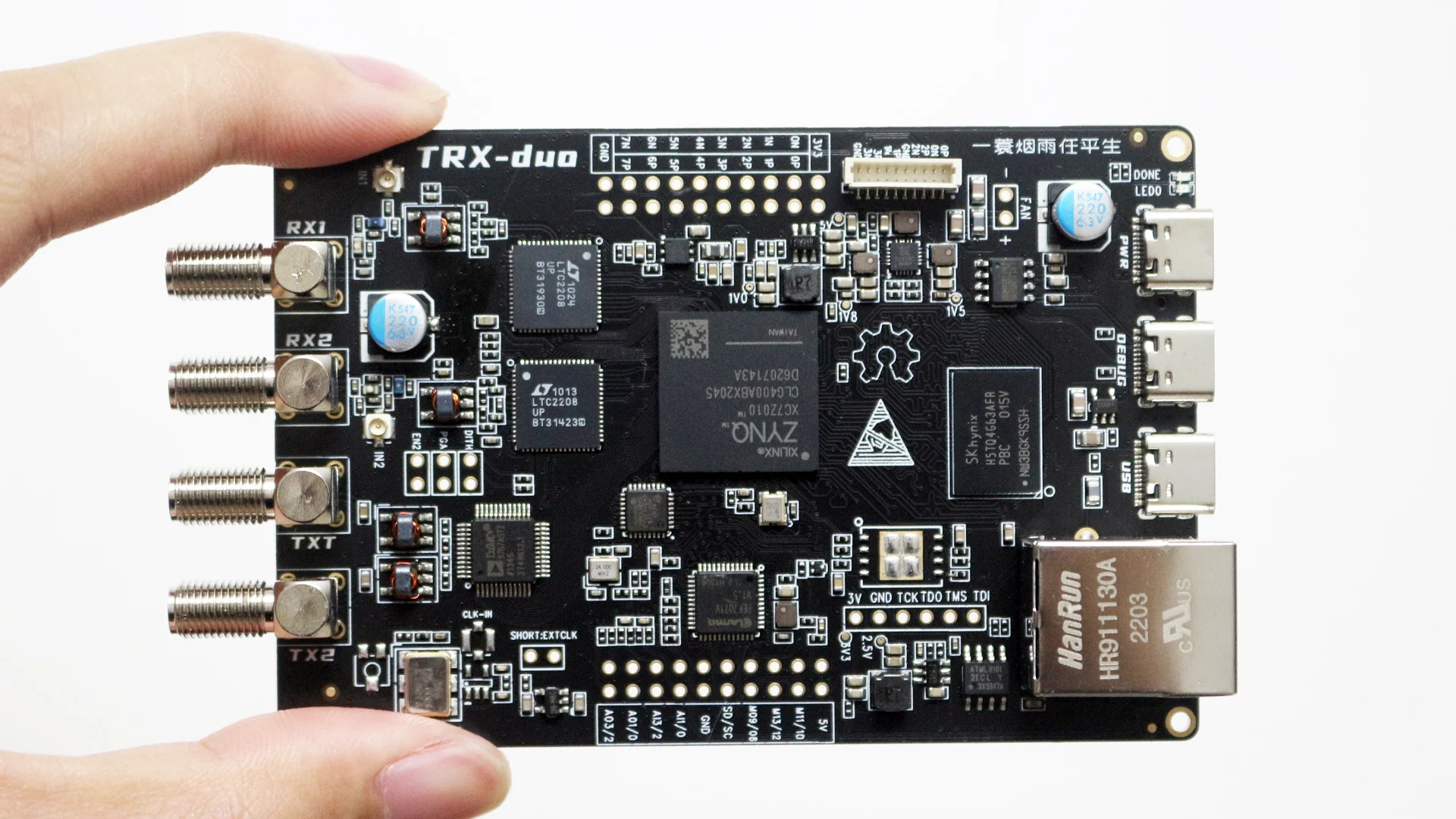 TRX-DUO odbiornik SDR podwójny 16-bitowy ADC ZYNQ7010 2TX i 2RX DDC DUC kompatybilny z czerwonym Pitaya HDSDR SDR # PowerSDR TRXUNO