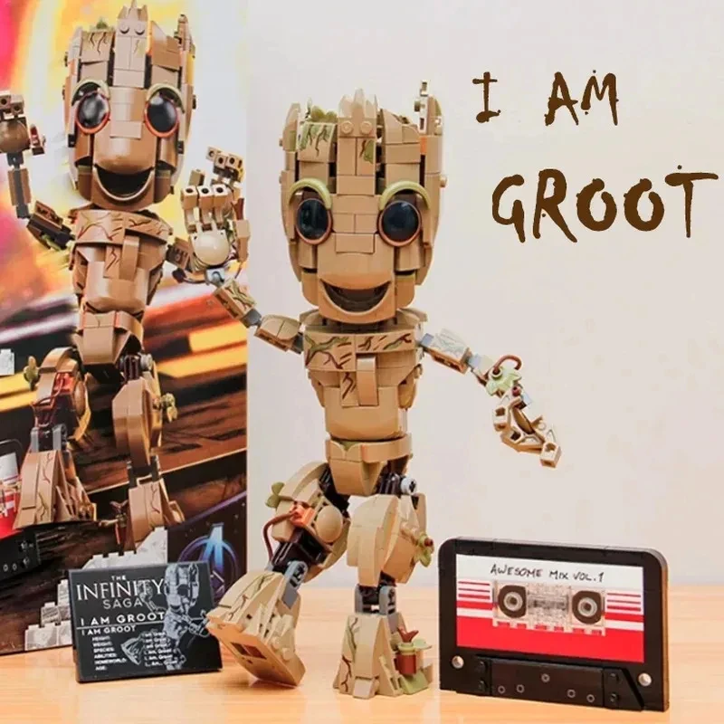 Hot toy Super Hero Groot Compatible Loged 76217 Building Block Toys for Boys Girls Birthday Christmas Gift