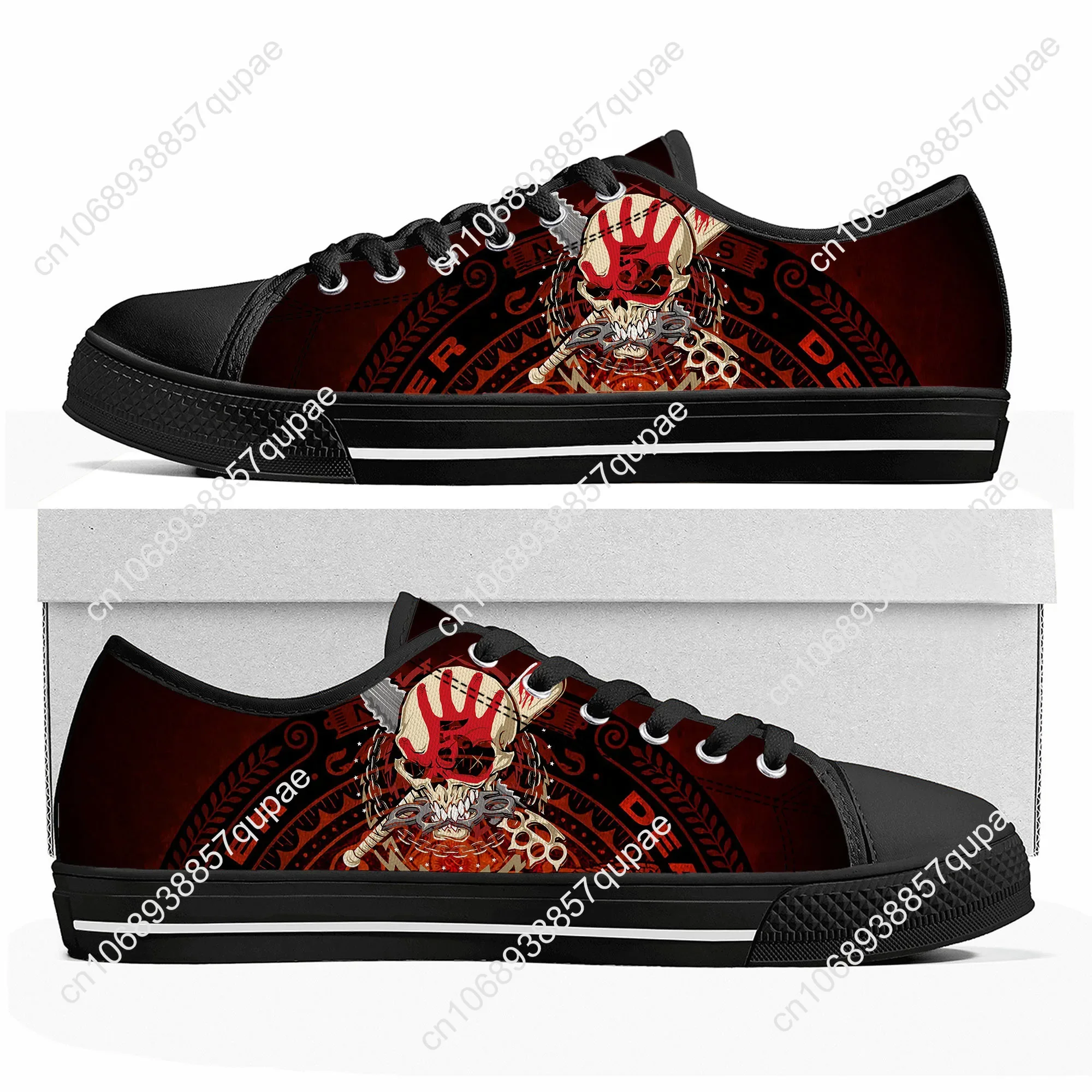 Vijf Vinger Death Punch Band Lage Top Hoge Kwaliteit Sneakers Heren Dames Tiener Canvas Sneaker Casual Paar Schoenen Aangepaste Schoen