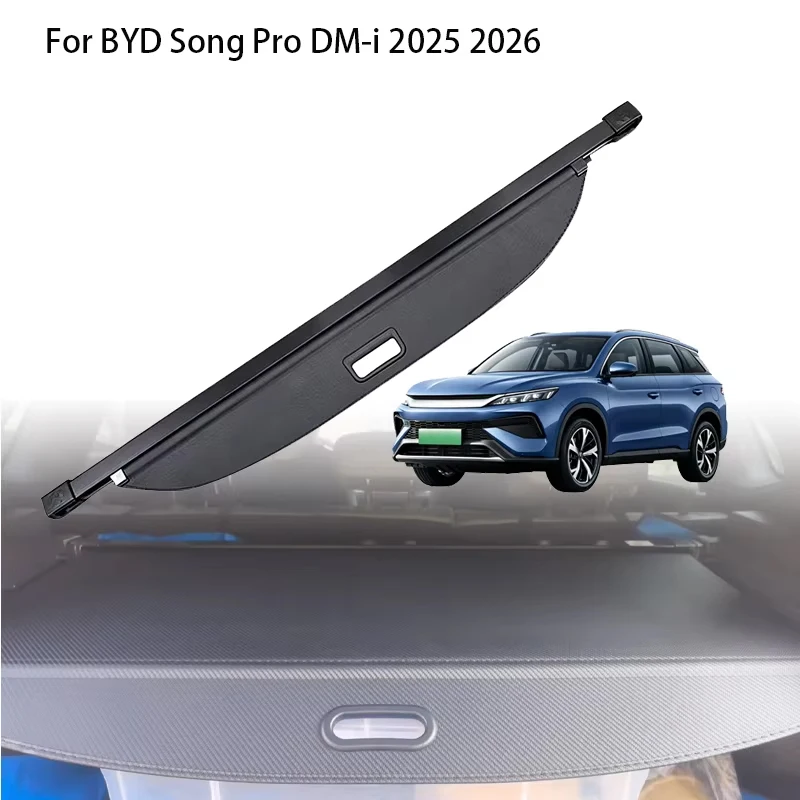 Auto Trunk Curtain Organizer Cover For BYD Song Pro DMi 2025 2026 Car Cargo Cover Trunk Rear Rack Luggage Storage Waterproof