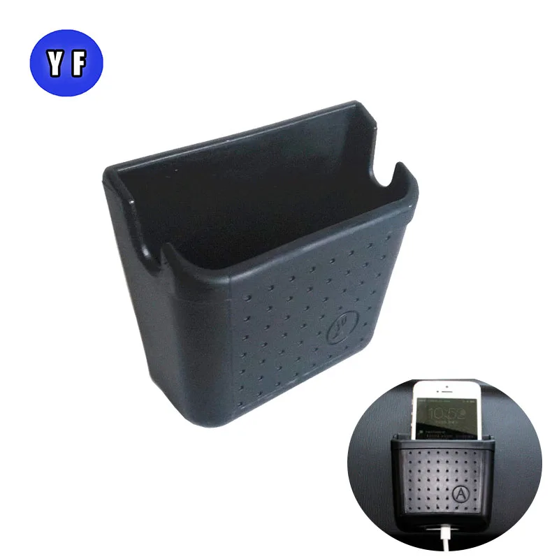 

Multi-function car mobile phone stand stick-on mobile phone box Car storage box debris change earphone car storage box