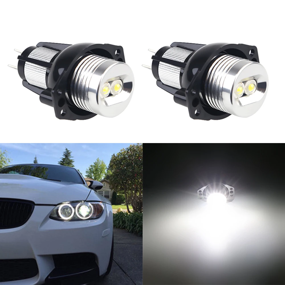 

Светодиодные габаритные фонари «Ангельские глазки» для BMW E39 2PCS 10W 6000K Super White DRL CANbus Безырьковые фары для BMW E53 E60 E61 E63 E64