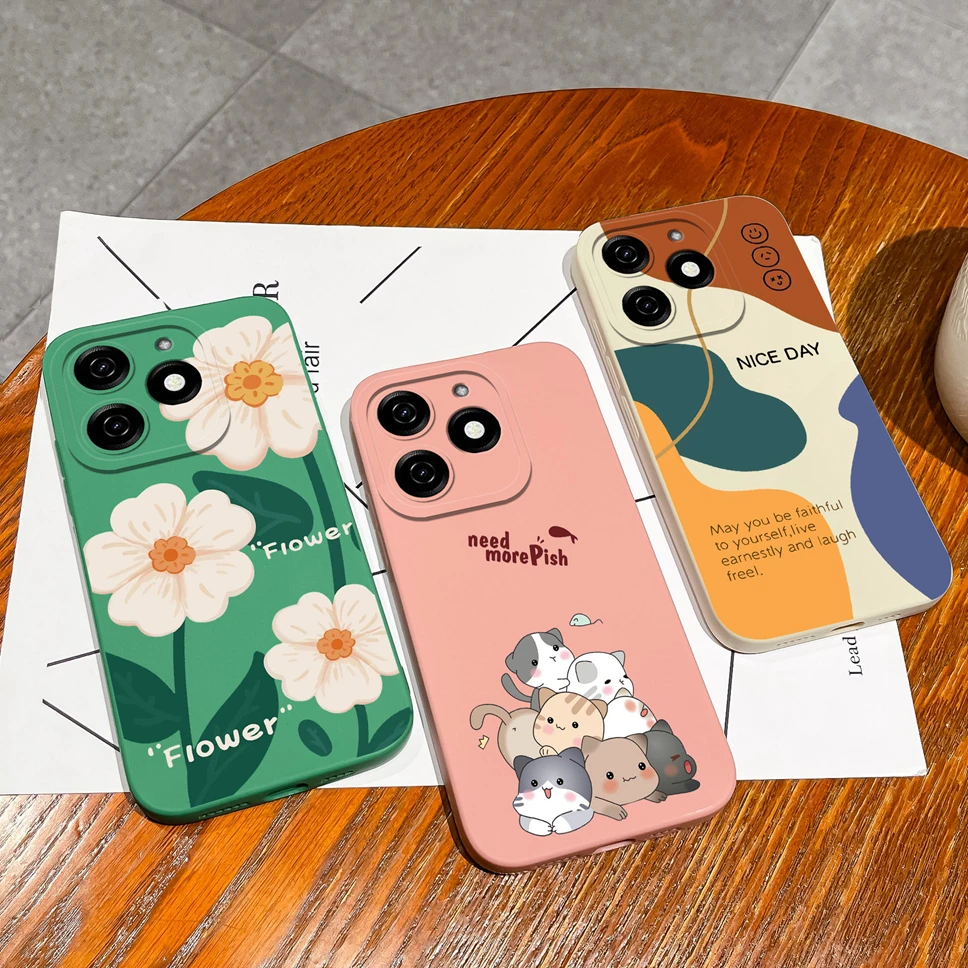 Cover For Infinix Hot 40 40i 40 Pro Case Soft Silicone Protective Shell Pretty Flowers Capa For InfinixHot40i 40Pro Fundas Shell