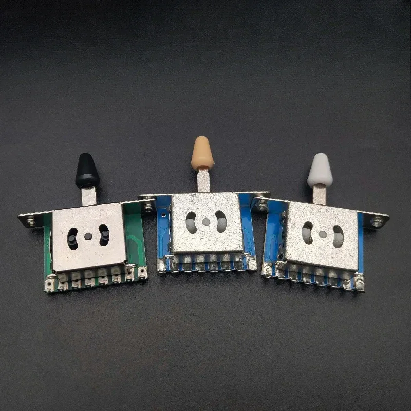 

2 шт., 5-позиционный селектор, переключатели звукоснимателей для электрогитары, 8 ножек, гитарные тумблерные переключатели, черный/белый/кремовый