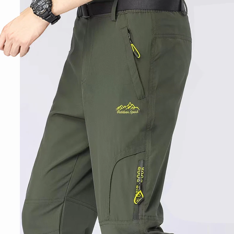 

5XL Men's Outdoor Thin Sports Trousers Breathable Sweat-wicking Rock Climbing Riding Outdoor Hiking Casual Cargo Trousers Pants