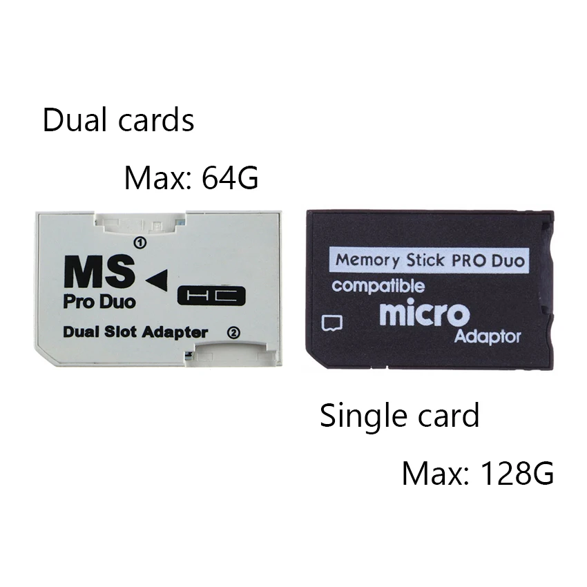 محول بطاقة ذاكرة YuXi ، Micro SD ، بطاقة فلاش TF ، MS Pro Duo لـ PSP ، مفردة أو مزدوجة ، فتحتان