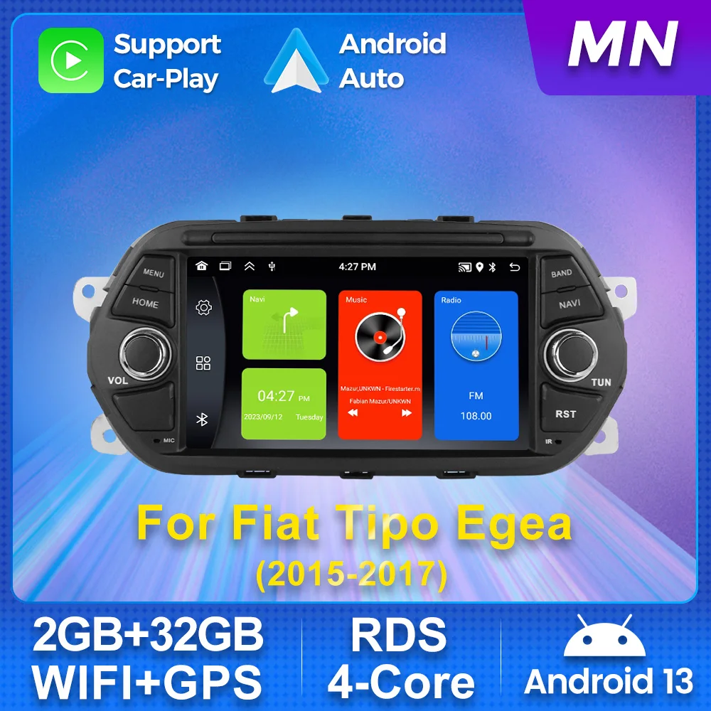 

Navifly 7 Inch 2+32G Android 13 For FIAT TIPO EGEA 2015 2016 2017 Car Radio Multimedia Player Navigation Carplay Auto Stereo GPS