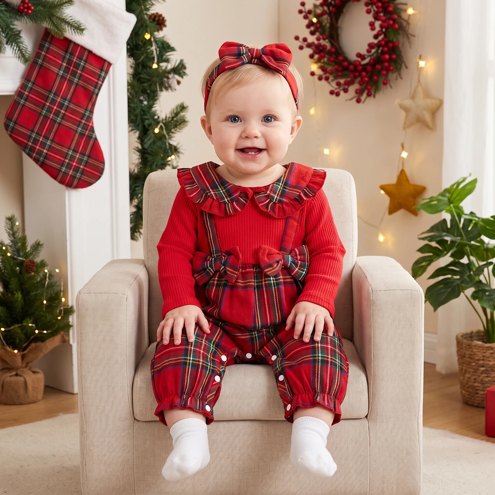 Baby Girl Christmas Romper 2
