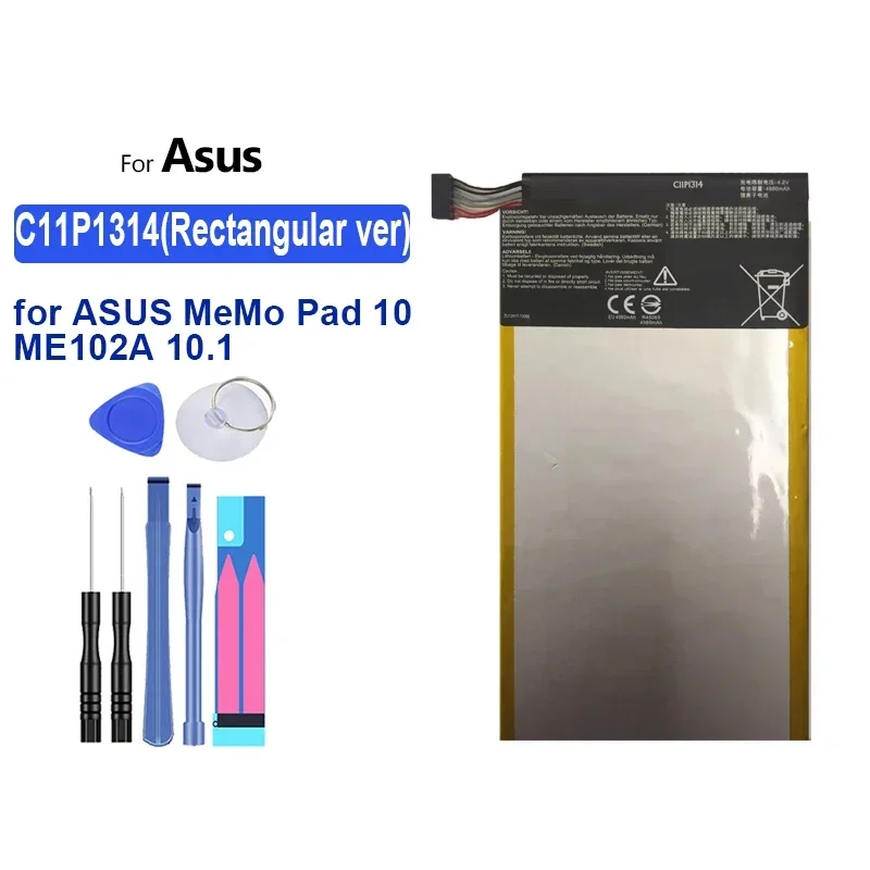 Batería de iones de litio de 4980mAh C11P1314 para ASUS MeMo Pad 10 ME102A 10.1