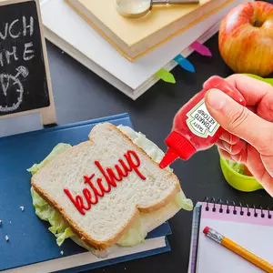 Ketchup tragbare Flasche, Ölflasche, Sauce Lunchbox, Sauce -Flasche, Mini -Picknick, 4pcs 6 Hauptverkaufssauce - №1