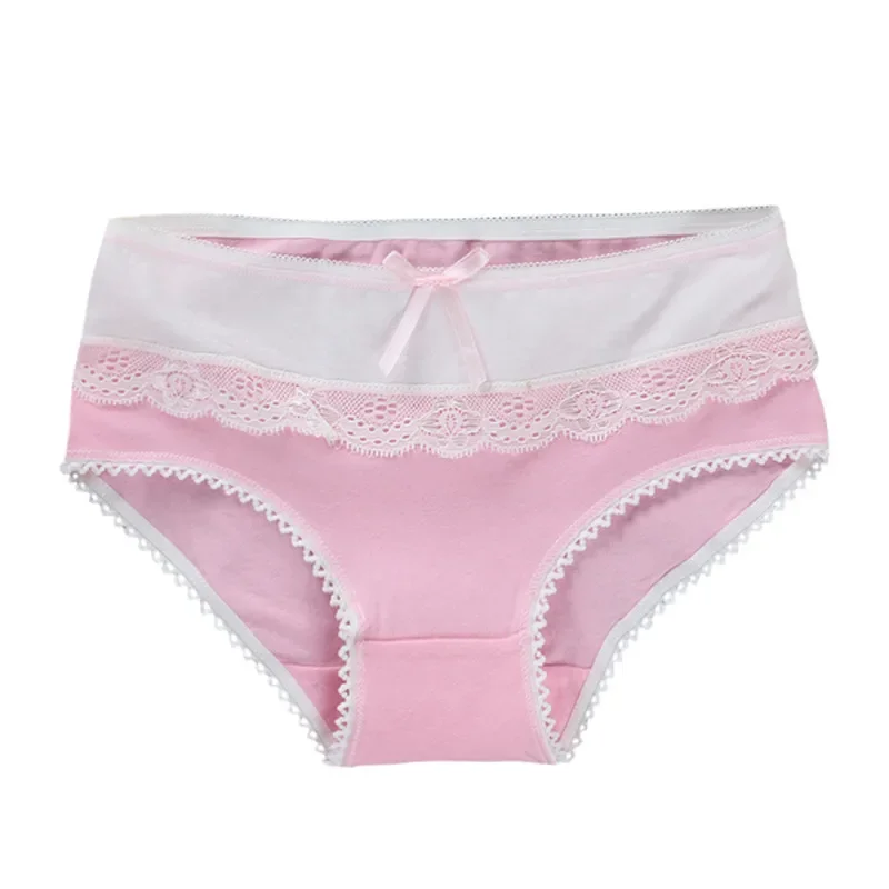 4-Pack Teenage Lace Pants Underpants Young Girl Briefs  Girls Short Panties Kids Underwear 9-20Y