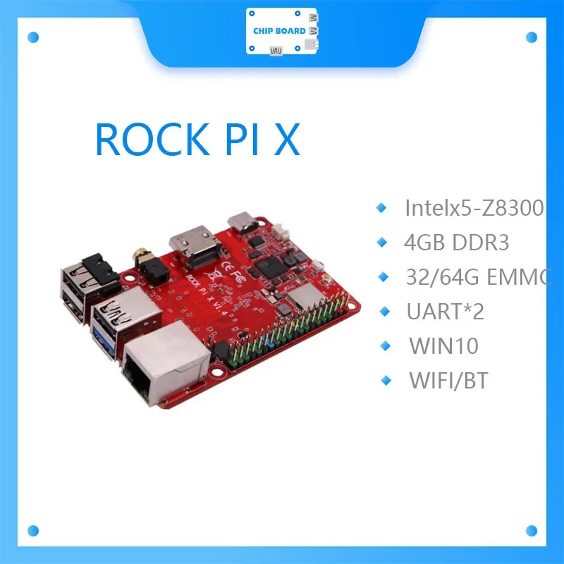 ROCK PI X B MODELB Win10 Atom x5-Z8300 board