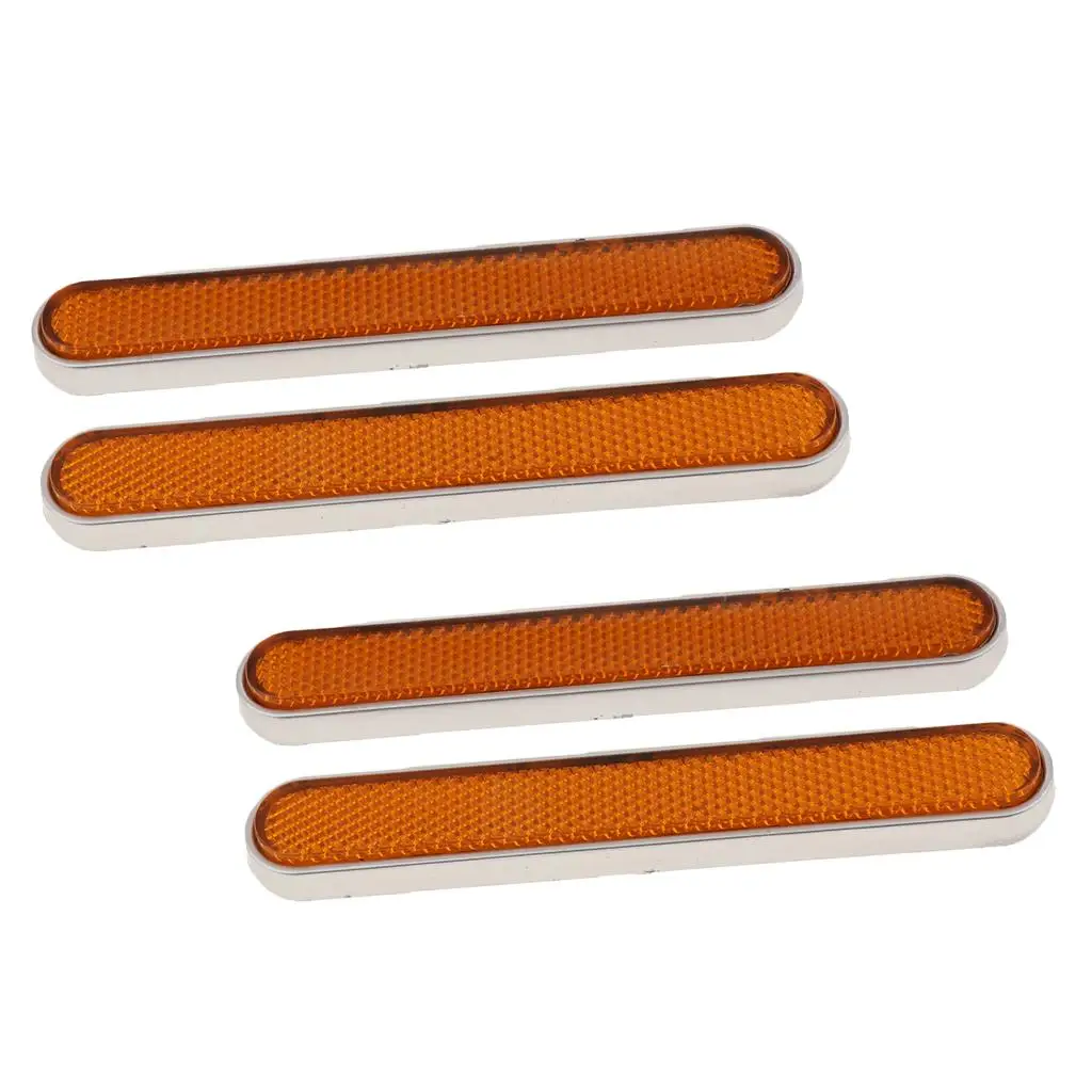 Front Fork Leg Reflector Covers Premium Plastic Rectangle Reflectors for Motorcycle Parts Night Riding Visibility
