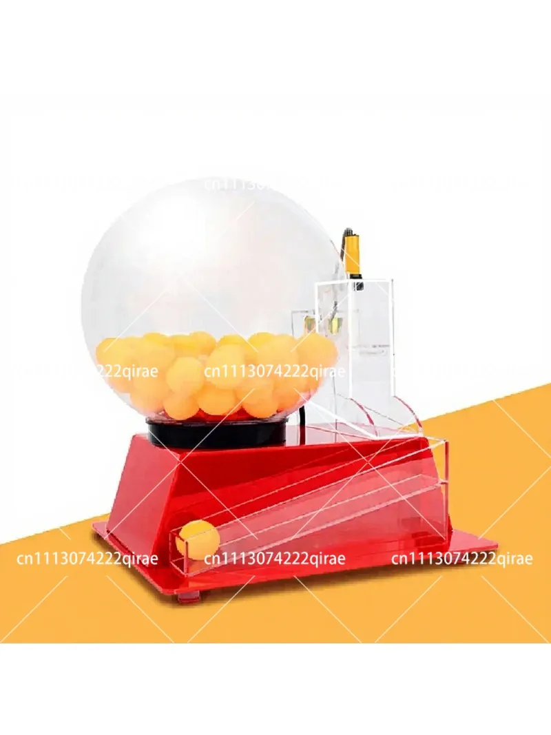 Automatic Red Lottery Machine Lucky Draw Machine Transparent Bingo Cage for Raffle