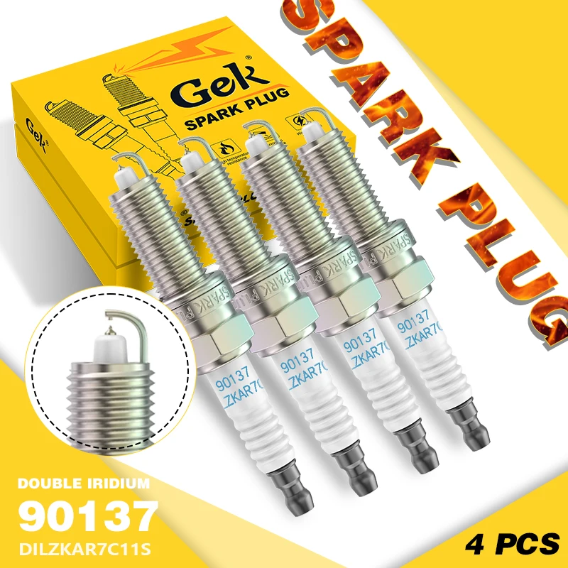 4PCS Dual Iridium Spark Plug 90137 NGK DILZKAR7C11S For HONDA CITY JAZZ FIT ACCORD CRV HRV 1.3 1.5 2.0 2013-2022 L15B1 L15B3