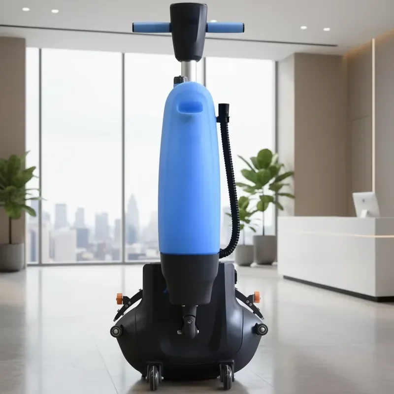 Electric Power Hand Floor Household Sweeper on Tiles Cleaning Battery Walk Behind Industrial Automatic Hand Scrubber