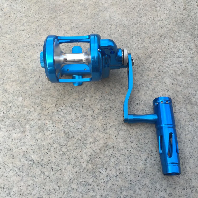 Roda de placa de ferro Roda de pesca totalmente metálica esquerda e direita