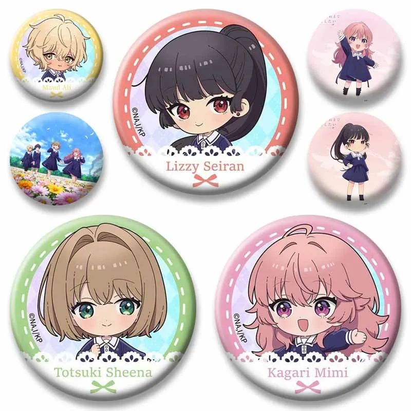 Cute Cartoon Role Mimi Kagari Sheena Ali Maud Lizzy Icons Badge Anime I Want To Love You Till Your Dying Day Brooch Jewelry Pins