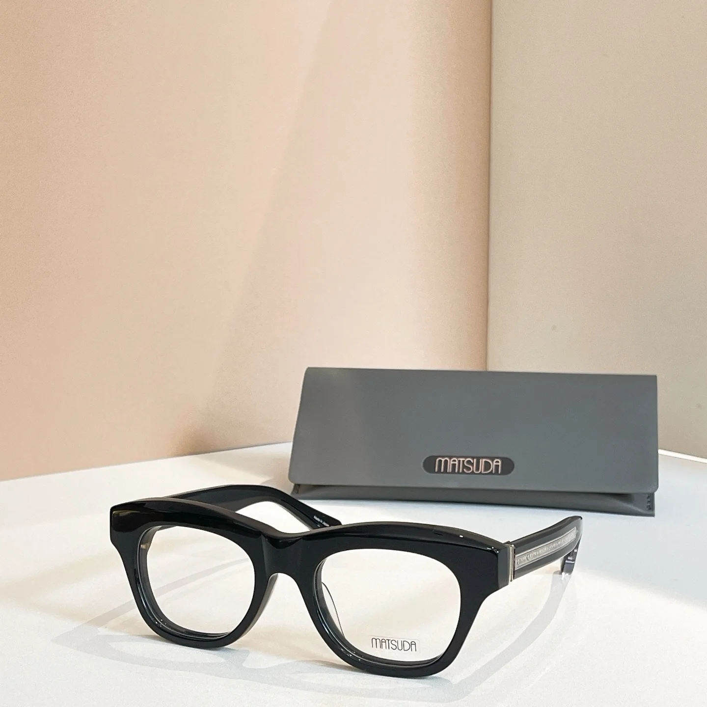 Mastuda Style Acetate Glasses Frame | Premium Thick Chunky Optical Eyewear with Metal Rivets for Men Women M1027