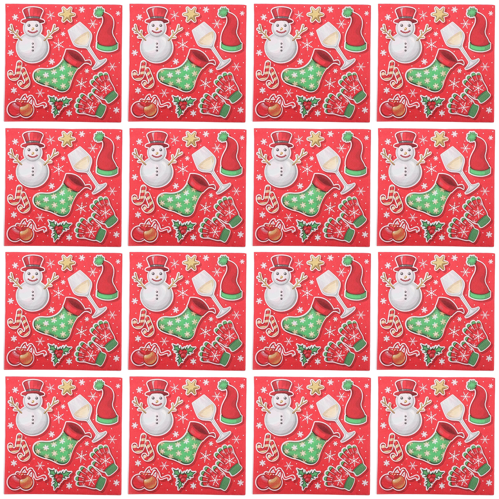 

Printed Christmas Napkins Holiday Table Decorative Disposable Paper Towels for Party Kitchen Home Use Cartoon Pattern