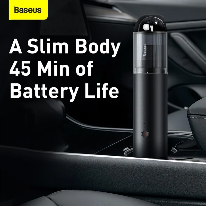 Baseus 15000Pa Car Vacuum Cleaner Auto Wireless Handheld Vacuum For Car Home PC Cleaning Cordless Vacum Cleaner With LED Light