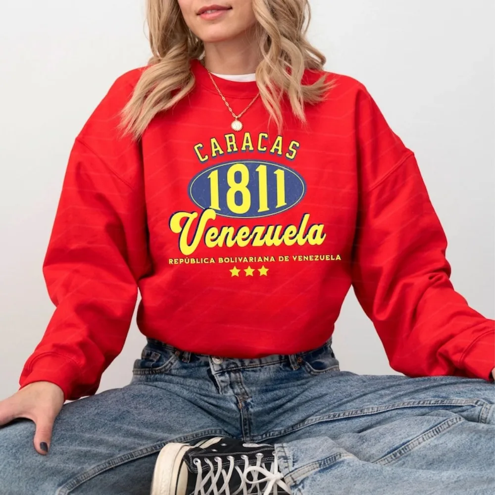 Venezuela Unisex Sweatshirt Venezuela T-shirt Y2k Vintage 2000s Venezuela Sweatshirt met lange mouwen Dames Unisex Hoodies Dames