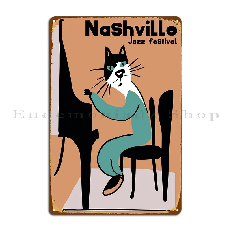 Cat Linocut Poster Metal Sign Garage Wall Decor Party Decoration personalized  Tin Sign Poster