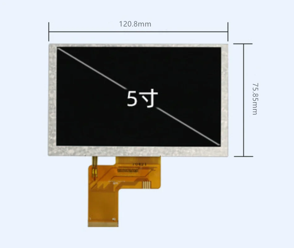 Módulo de exibição LCD TFT de 5 polegadas 800 * 480 RGB IPS 40Pin Display de alta definição com toque