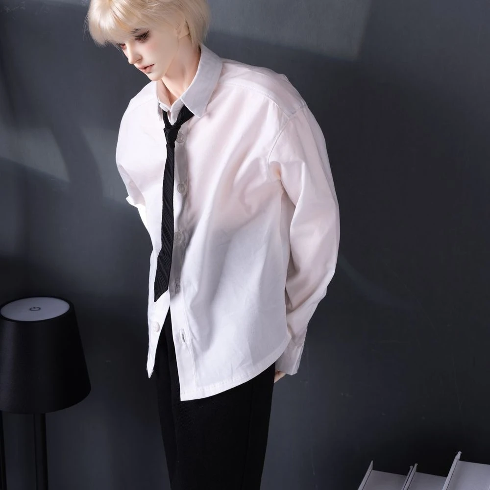 เสื้อผ้าตุ๊กตาสำหรับตุ๊กตา BJD ชาย 75 ซม. 1/3 เสื้อเชิ้ตสีขาวแขนยาว ชุดแต่งตัว ของเล่นบ้านตุ๊กตา อุปกรณ์เสริมตุ๊กตา ไม่มีตุ๊กตา