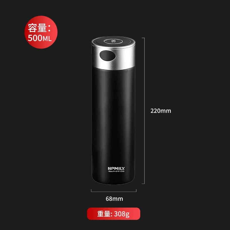 YJQ intelligent temperature display cup large capacity 316 stainless steel portable water cup office