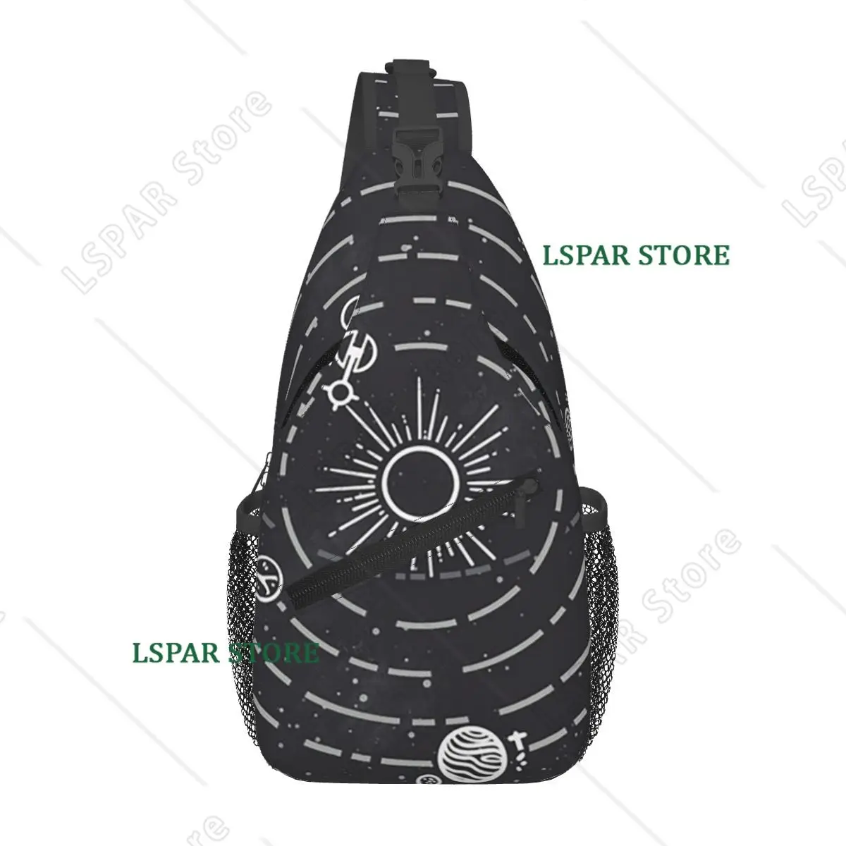 Outer Solar System Sling Backpack Sling Bag Hiking Travel Chest Bag Daypack Men Crossbody Backpack Shoulder Bag Pouch
