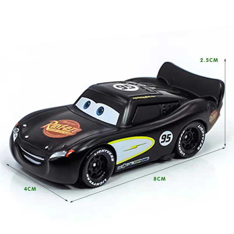 Auto da corsa nero 95 di prima generazione McQueen Cartoon Car Model Piston Cup Set regalo di compleanno per bambini Toy Car