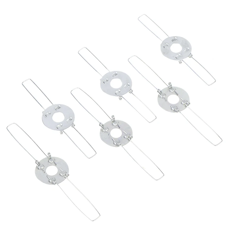 Clipe de mola galvanizado, fivela para fixação de estilhaços de abajur, DIY para lâmpadas pandentes, 2 garfos, 10pcs