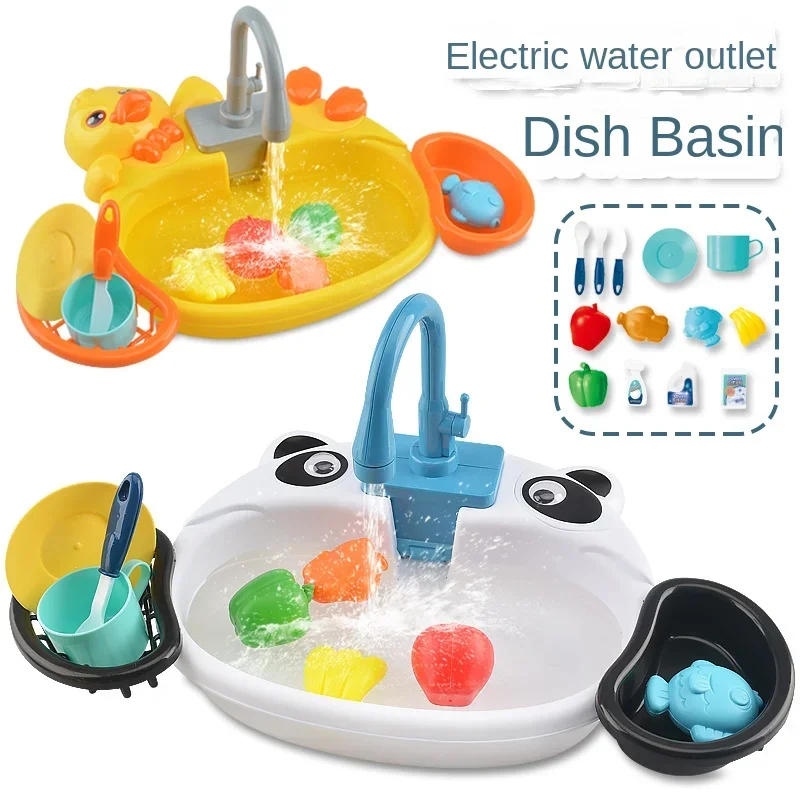 Mini évier de cuisine électrique pour enfants, lave-vaisselle de simulation, jeux de maison, jouets pour enfants