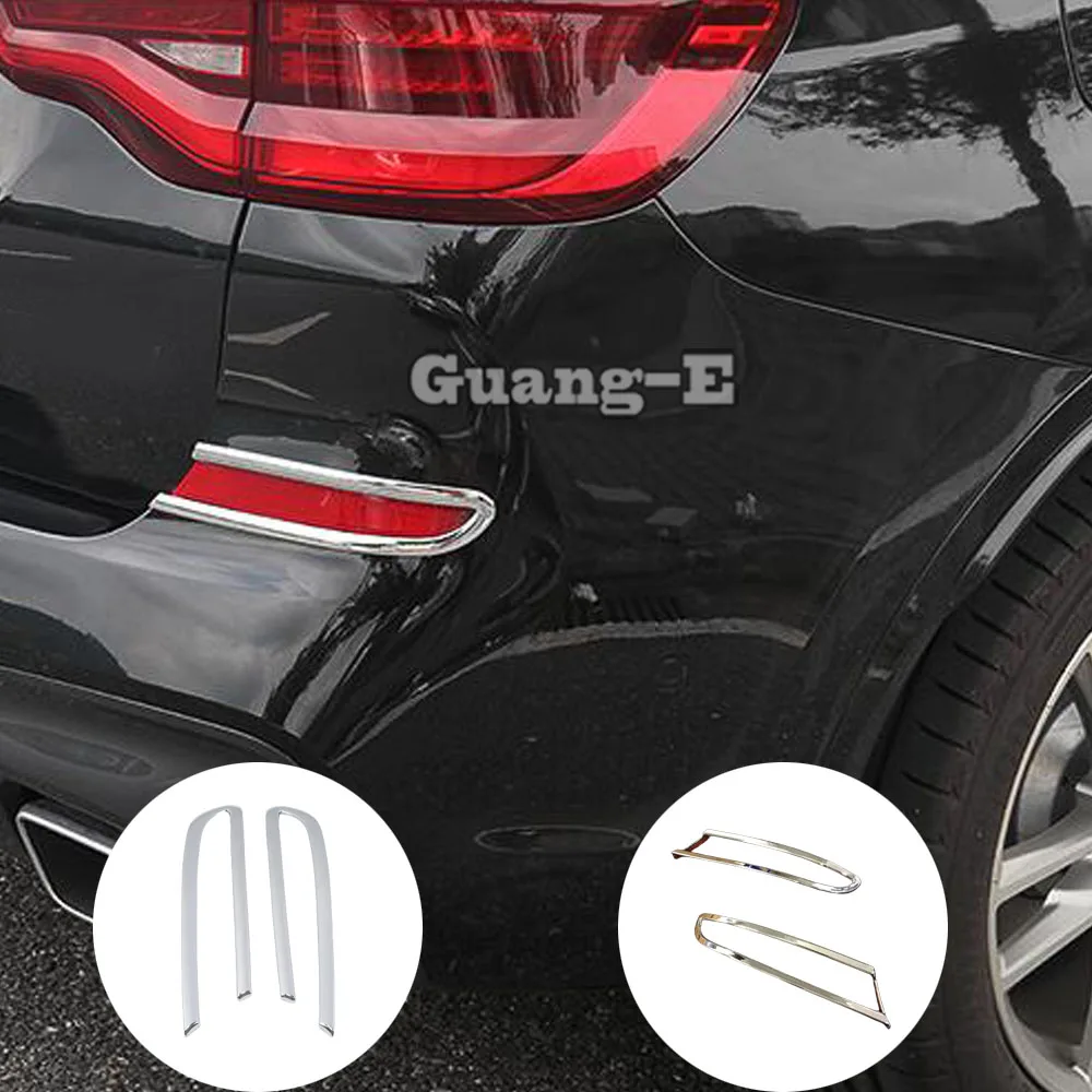 

Car ABS Trim Back Tail Rear Fog Light Lamp Frame Stick Eyebrow Parts For BMW X3 XDrive 25i 28i 30i 2018 2019 2020 2021 2022 2023