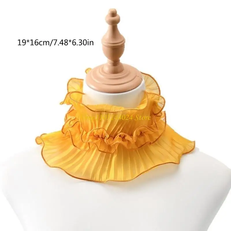 N5KE SCARF SCALLF wiosna Letni Kwirowy Projekt kołnierza z marszonym akcentem obrzeżnym