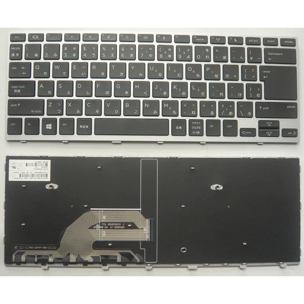 

JP for HP Probook 430 G5 440 G5 445 G5 Black Frame Japanese Layout Laptop Keyboard Silver frame no backlight