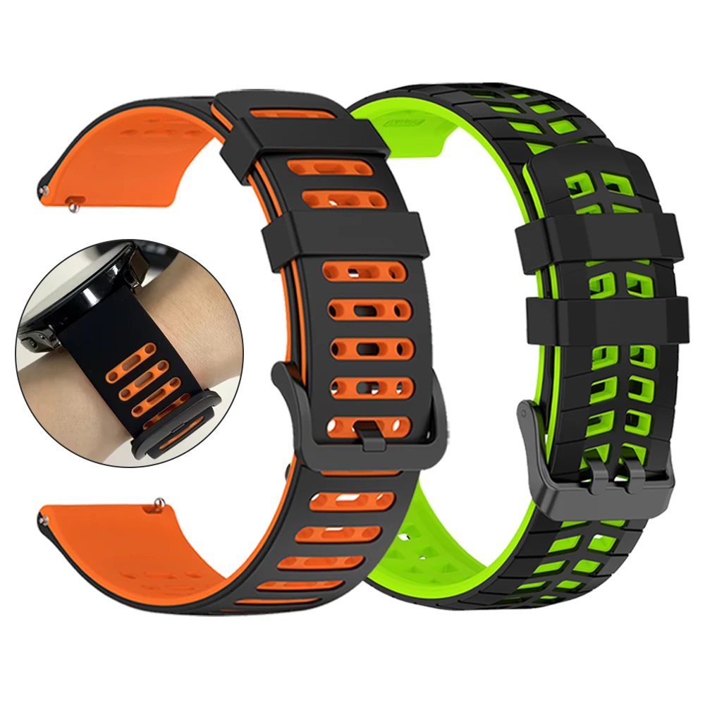 22mm Silicone Sport Watchbands For Garmin Venu 4 45mm 3 2 Forerunner 255 Music 570 47mm 265 Strap For AMAZFIT BALANCE 2 Bracelet